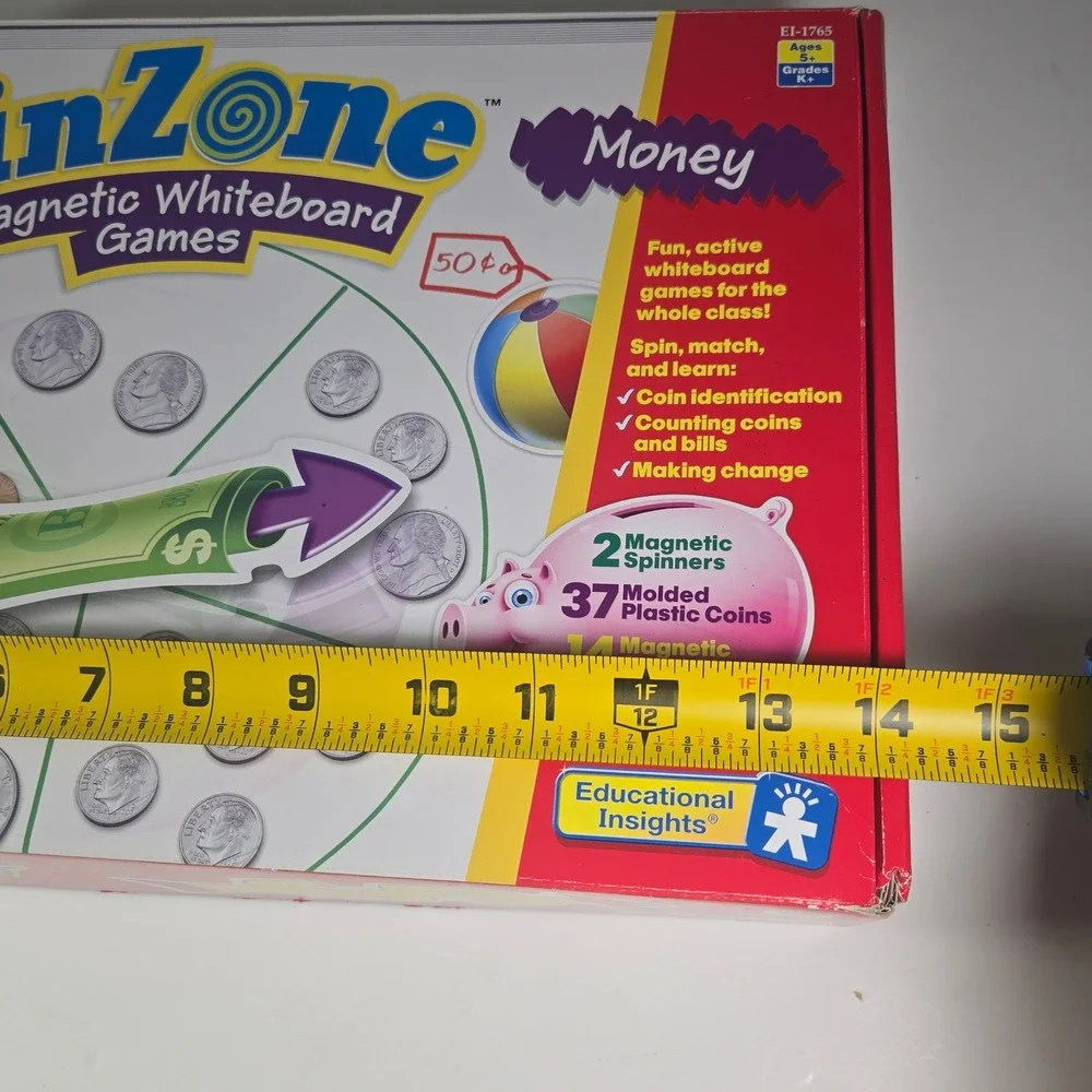 Educational Insights SpinZone Magnetic Whiteboard Games Money Counting Learning